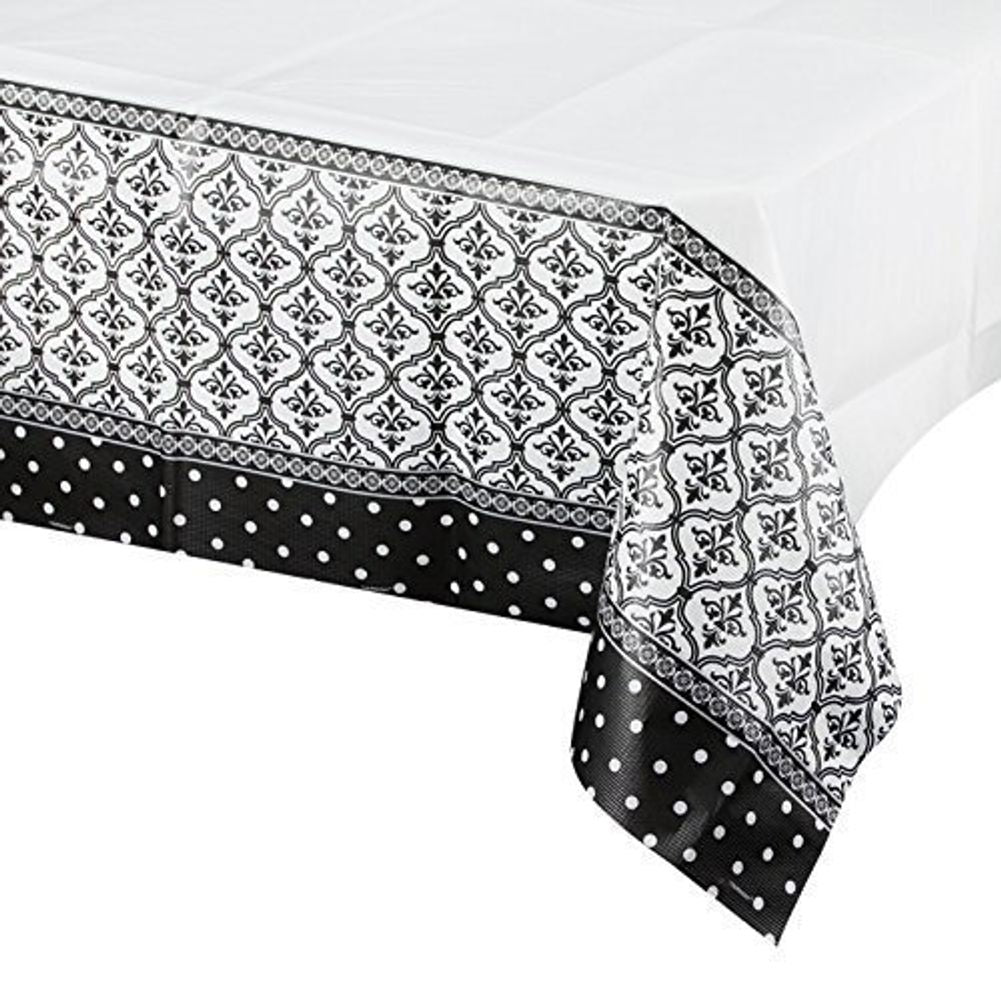 Damask and Dots Paper Table Cover