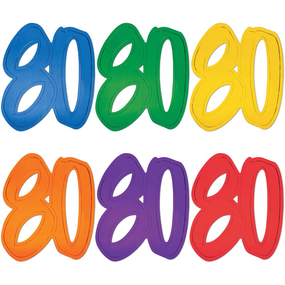 &quot;80&quot; Foil Cutouts