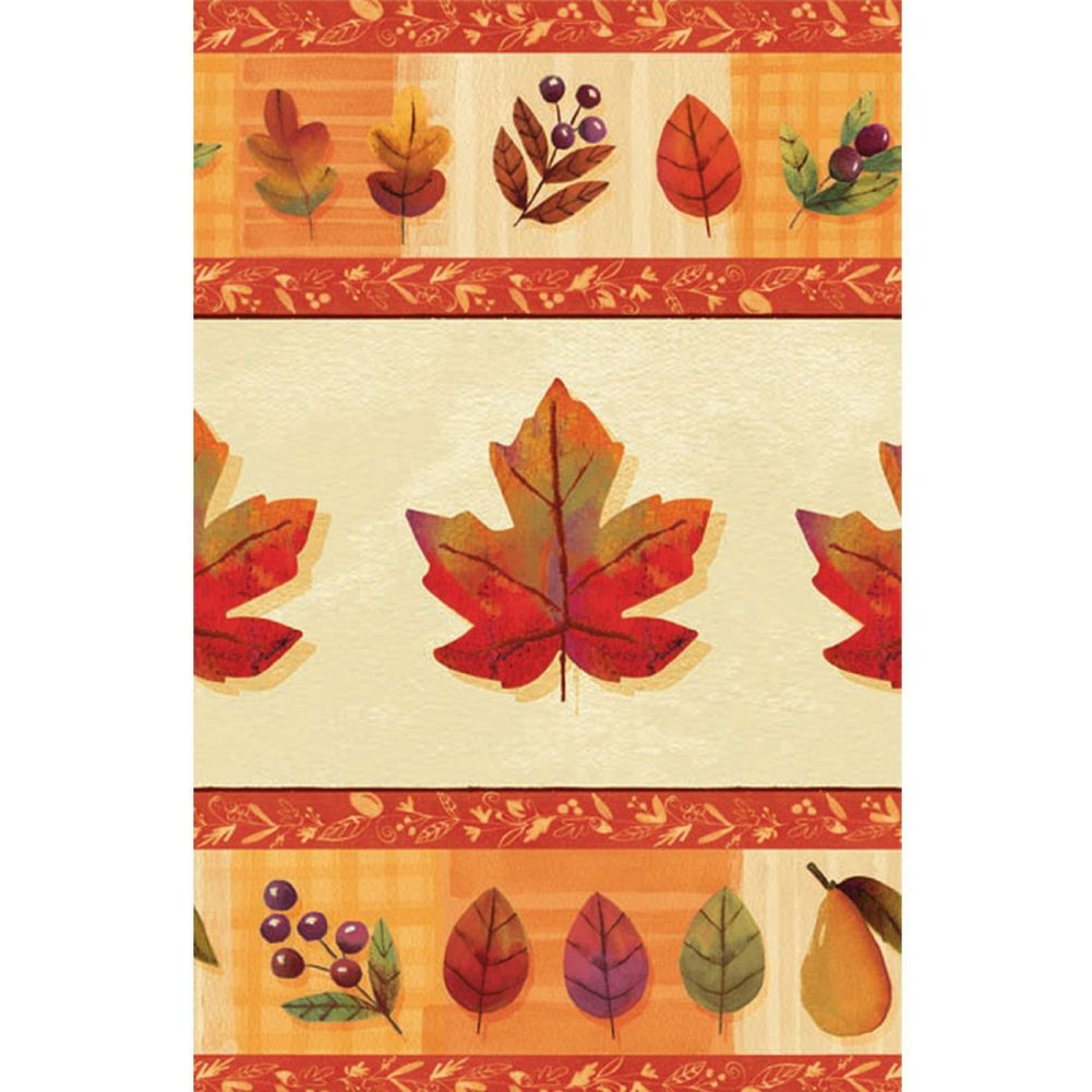 Watercolor Leaves Plastic Table Cover