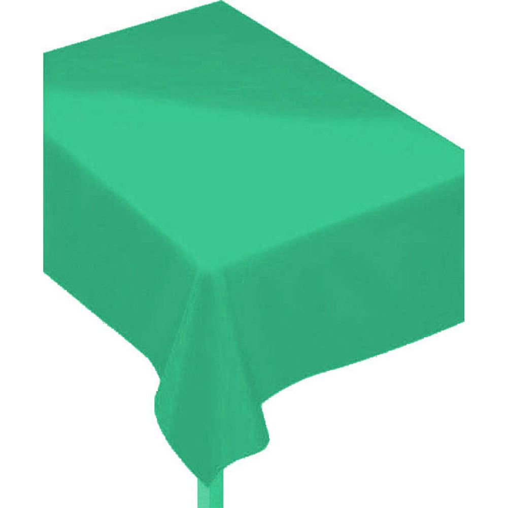 Festive Green Fabric Backed Rectangle Tablecover