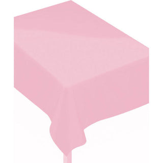 New Pink Fabric Backed Rectangle Tablecover