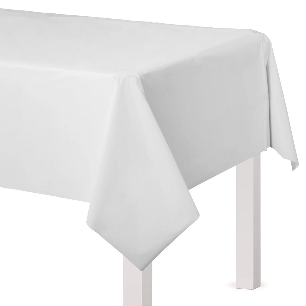 Frosty White Fabric Backed Rectangle Tablecover