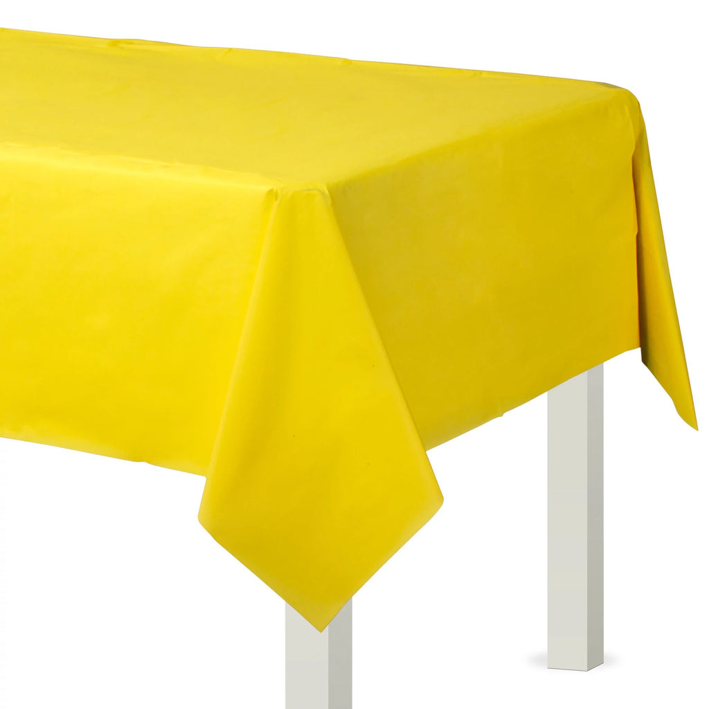 Yellow Sunshine Fabric Backed Rectangle Tablecover