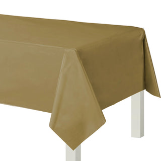 Gold Fabric Backed Rectangle Tablecover