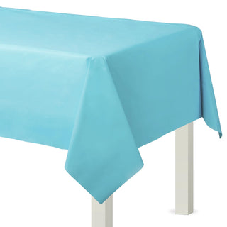 Caribbean Blue Fabric Backed Rectangle Tablecover
