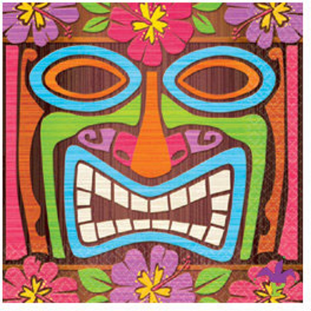 Tiki Time Plastic Table Cover