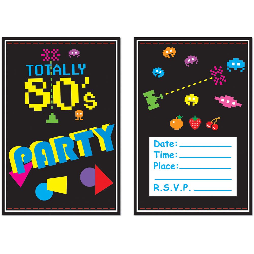 80&#39;s Party Invitations