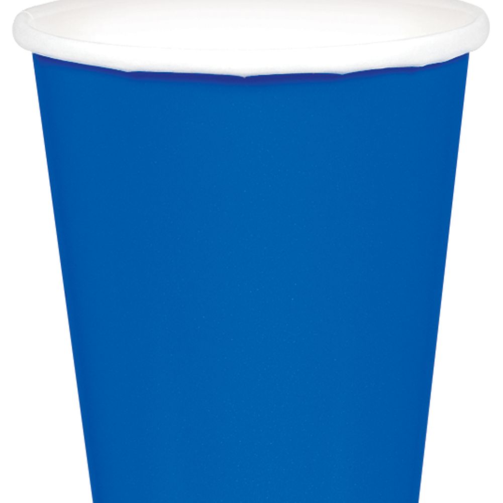 Bright Royal Blue 9oz Paper Cups (8ct)