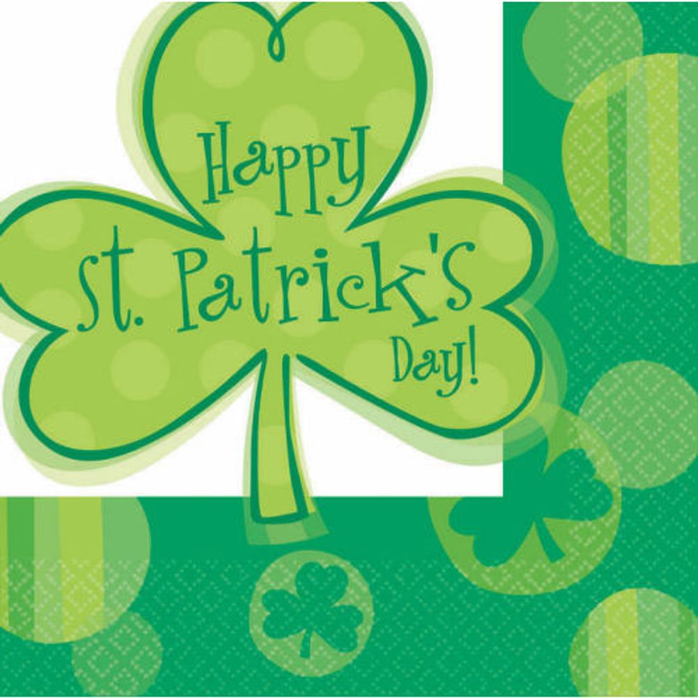 Happy Shamrocks Beverage Napkins (16ct)