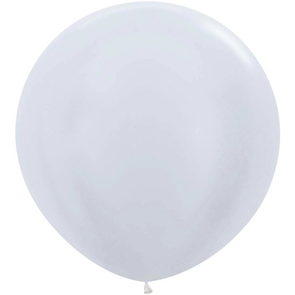 Sempertex 24" Pearl White Latex Balloons (10ct)