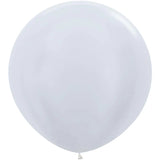 Sempertex 24" Pearl White Latex Balloons (10ct)