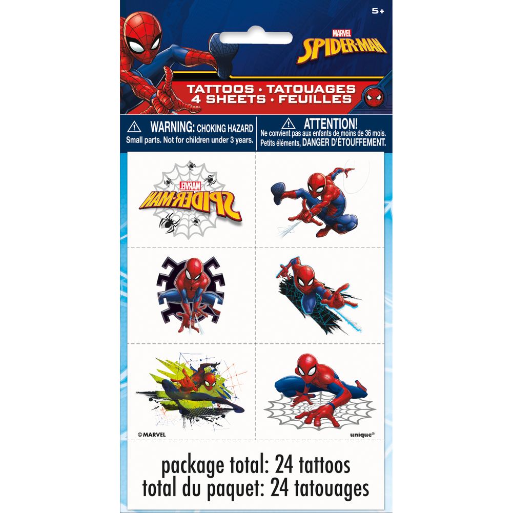 Spider-Man Tattoos (24ct)