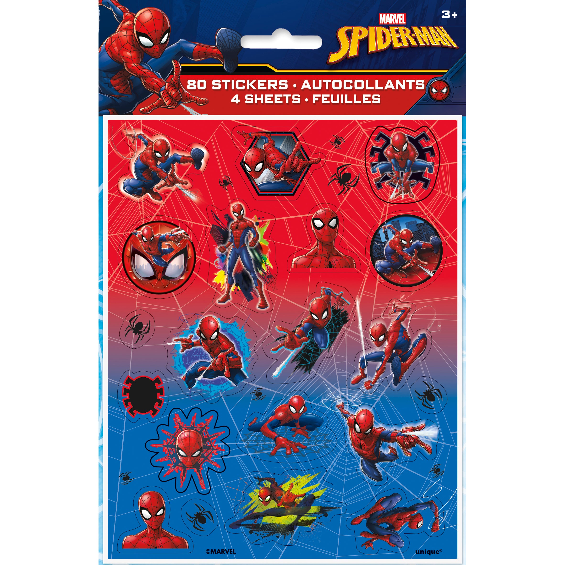 Spider-Man Sticker Sheets (4ct)