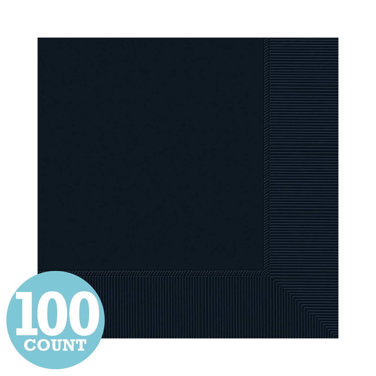 Jet Black 2-Ply Beverage Napkins (100ct)