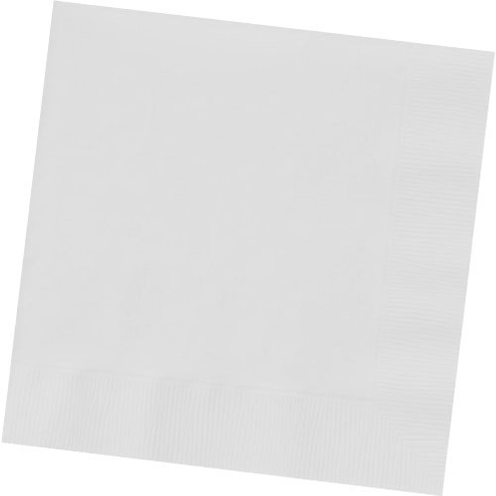 Frosty White 2-Ply Beverage Napkins (100ct)