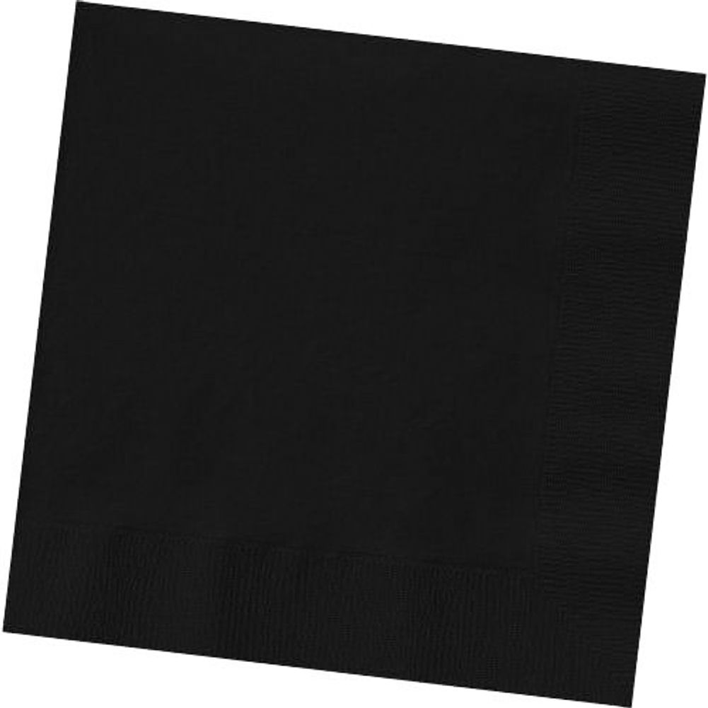 Jet Black 2-Ply Beverage Napkins (100ct)