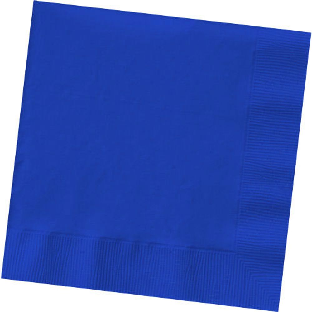Bright Royal Blue 2-Ply Beverage Napkins (100ct)