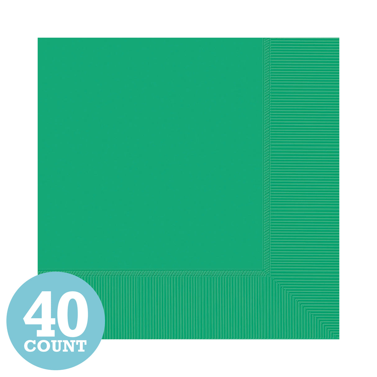 Festive Green 2-Ply Beverage Napkins (40ct)