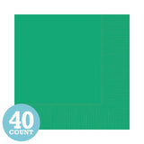 Festive Green 2-Ply Beverage Napkins (40ct)