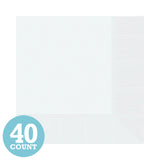 Frosty White 2-Ply Beverage Napkins (40ct)