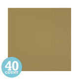 Gold 2-Ply Beverage Napkins (40ct)