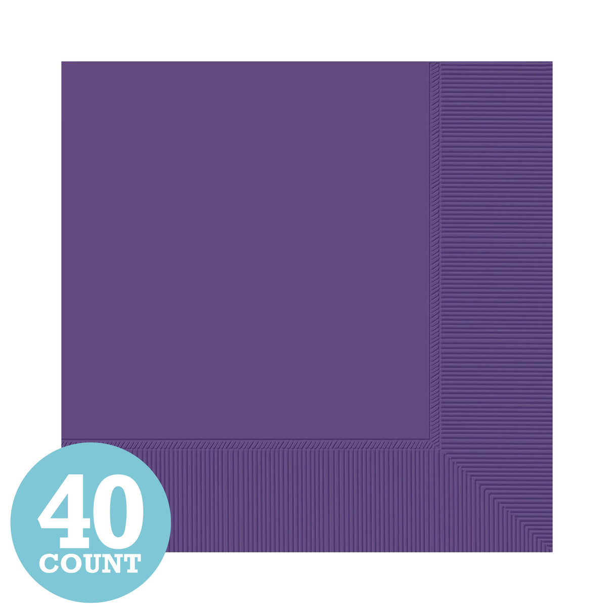 Purple 2-Ply Beverage Napkins (40ct)