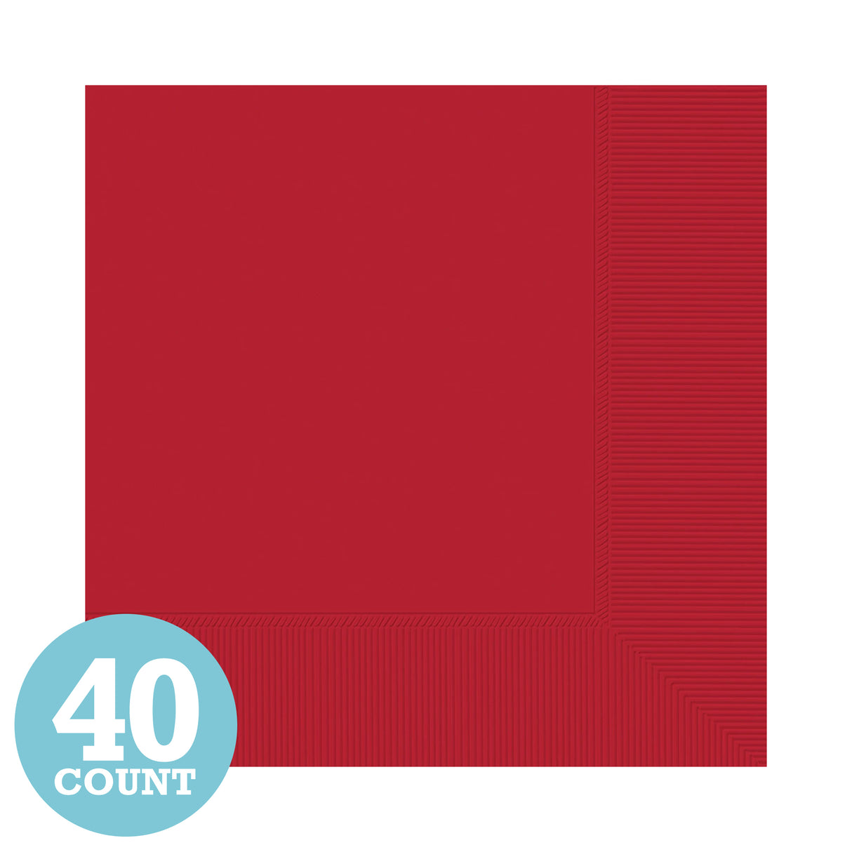 Apple Red 2-Ply Beverage Napkins (40ct)