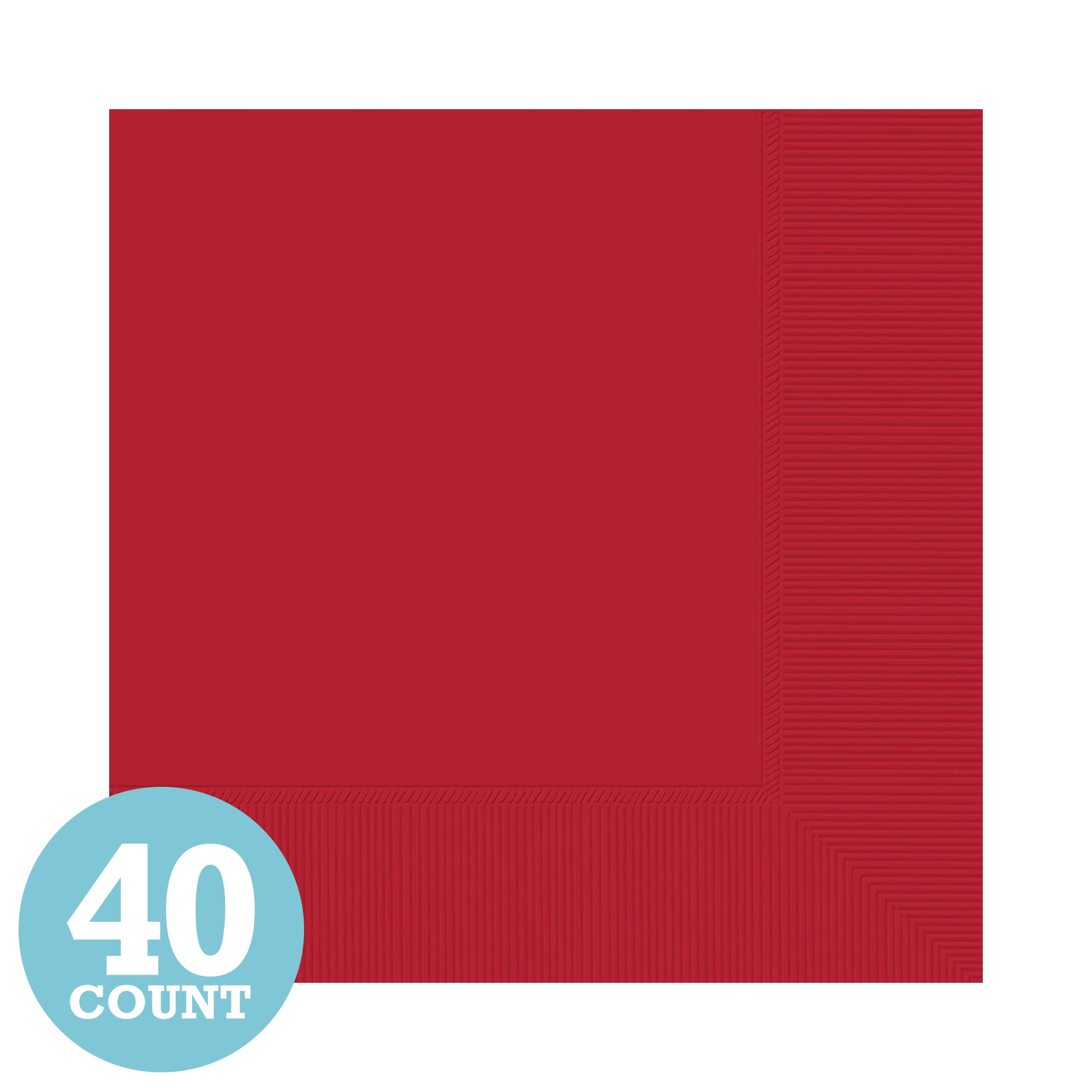 Apple Red 2-Ply Beverage Napkins (40ct)