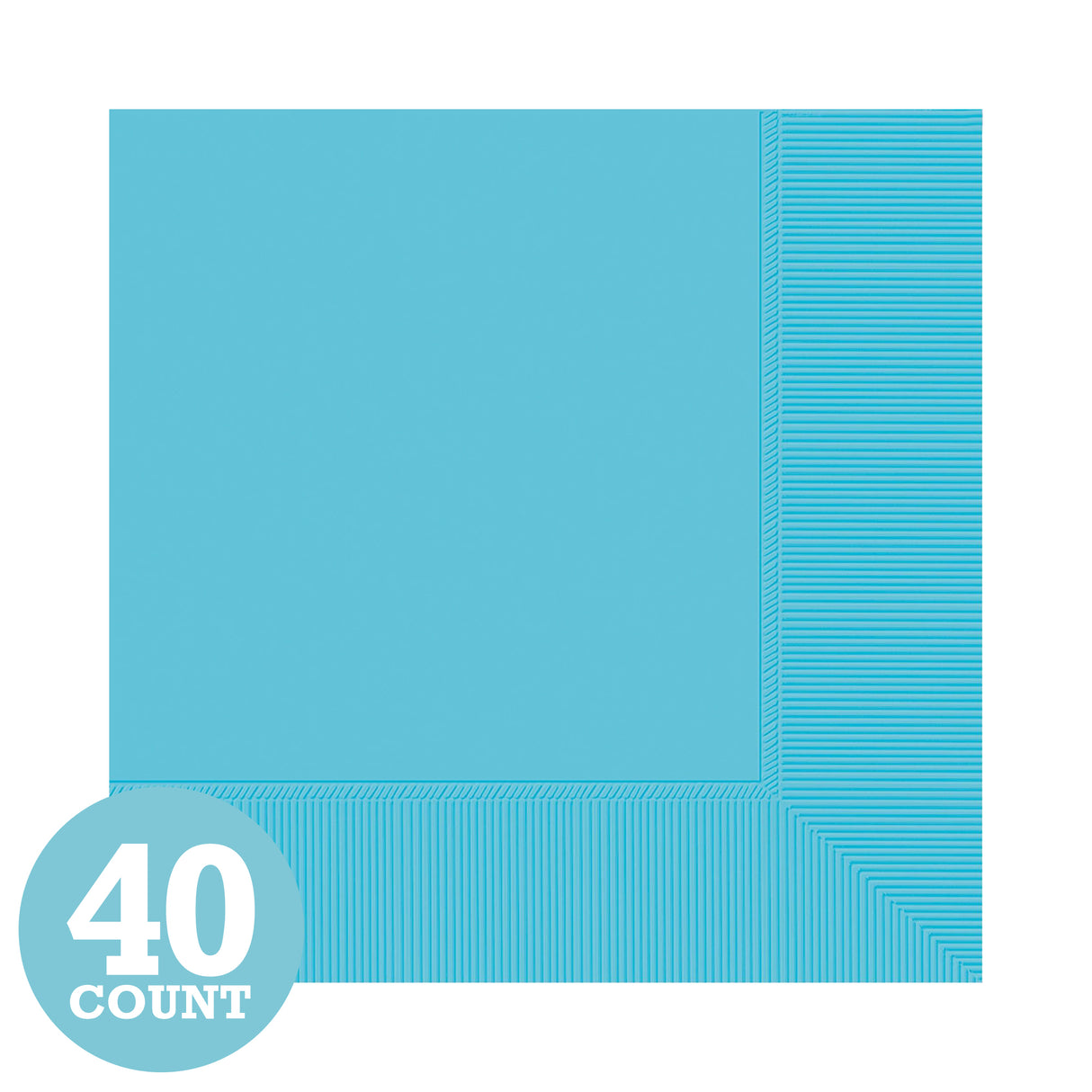 Caribbean Blue 2-Ply Beverage Napkins (40ct)