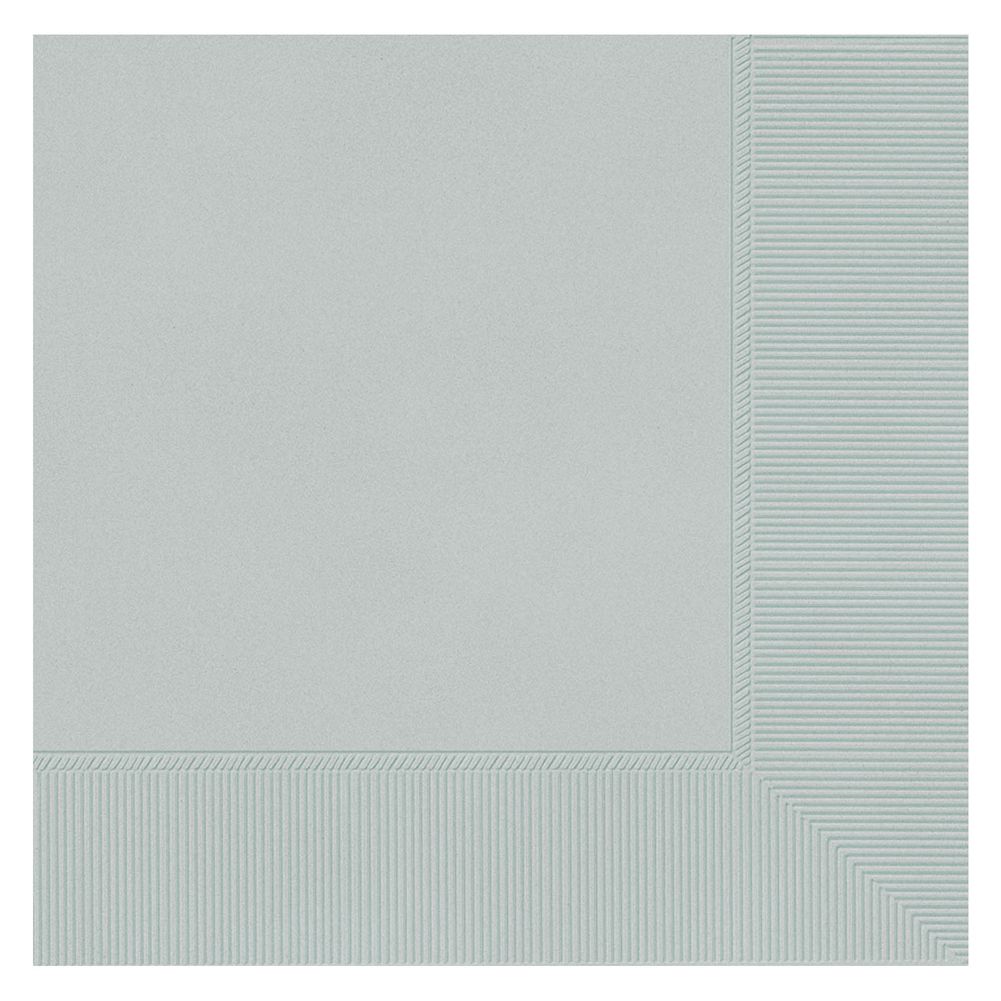 Silver 2-Ply Beverage Napkins (40ct)