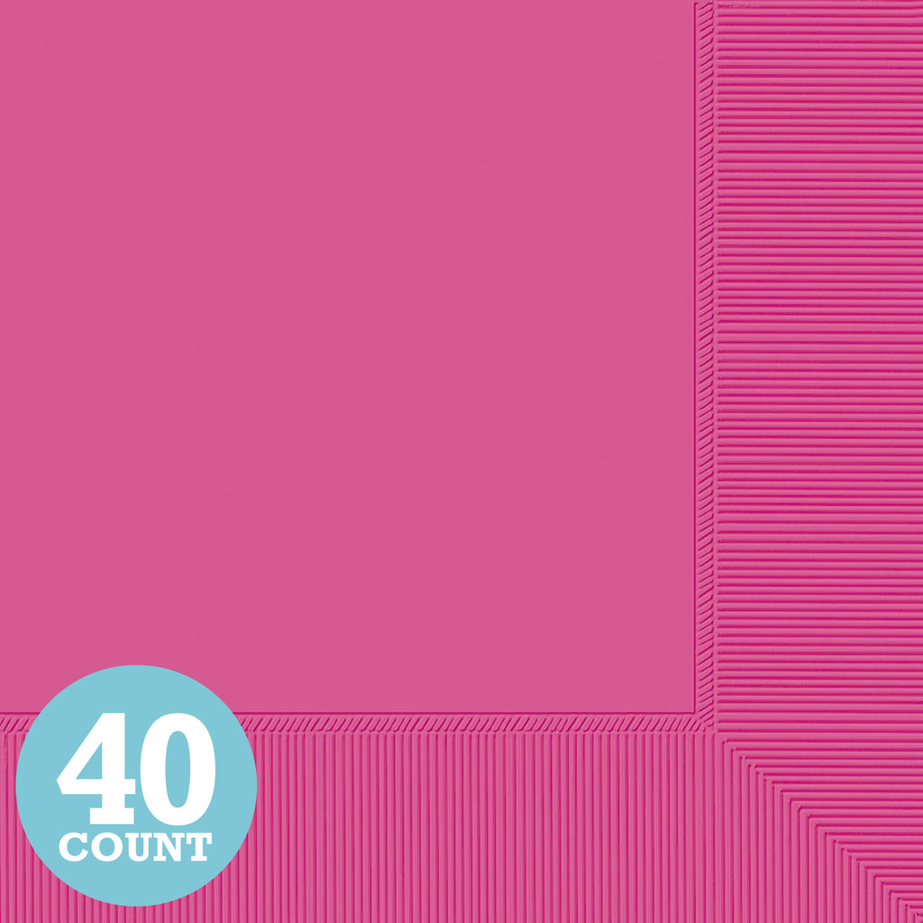 Bright Pink  2-Ply Luncheon Napkin (40ct)