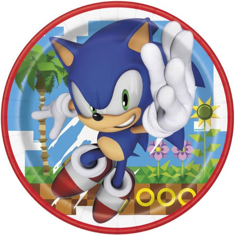 Sonic Birthday Party Kit for 16 – 9 Inch Plates, Napkins, Table Cover, Banner and Balloons (42 pc) – photo 3