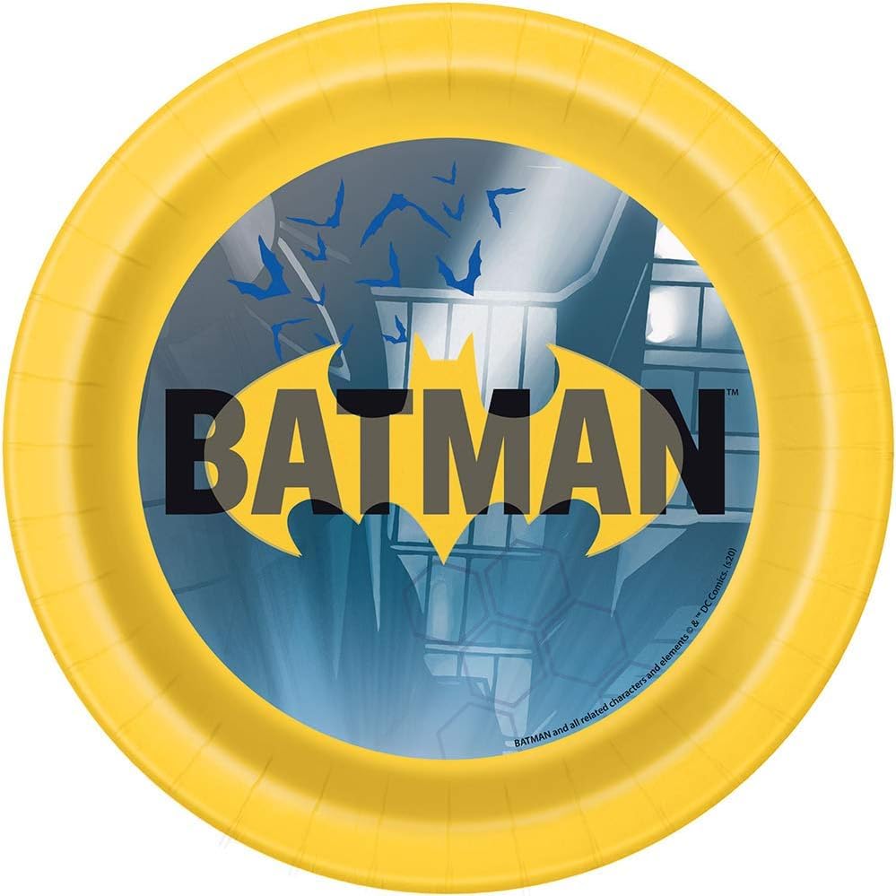 Batman Birthday Party Kit for 16 – 9 Inch Plates, 7 Inch Plates, Napkins and Table Cover (49 pc) – photo 4
