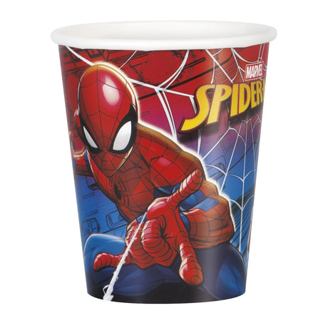 Spider-Man Birthday Party Kit for 16 – 9 Inch Plates, Napkins, Table Cover and Cups (49 pc) – photo 5