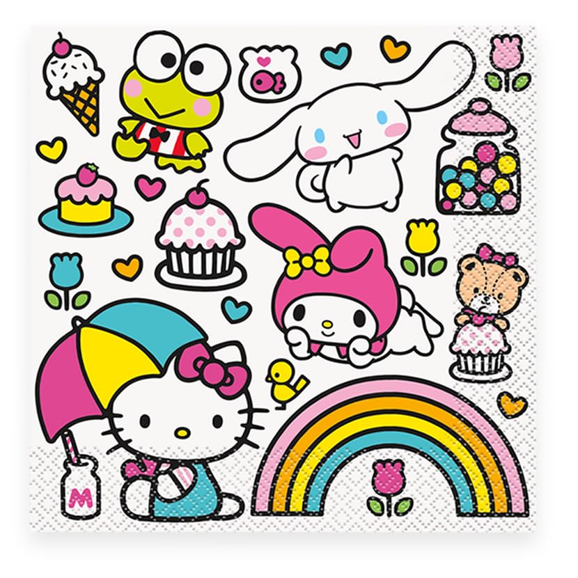 Hello Kitty Birthday Party Kit for 16 – 8.5 Inch Plates, Napkins, Table Cover and Cups (49 pc) – photo 4