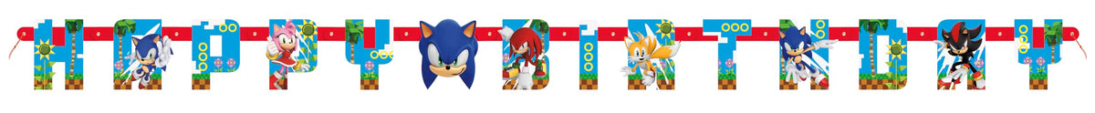 Sonic Birthday Party Kit for 16 – 9 Inch Plates, Napkins, Table Cover, Banner and Balloons (42 pc) – photo 6