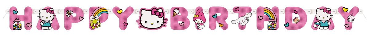 Hello Kitty Birthday Party Kit for 16 – 9 Inch Plates, Napkins, Table Cover, Banner, Balloons, Swirl Decorations and Cups (61 pc) – photo 8