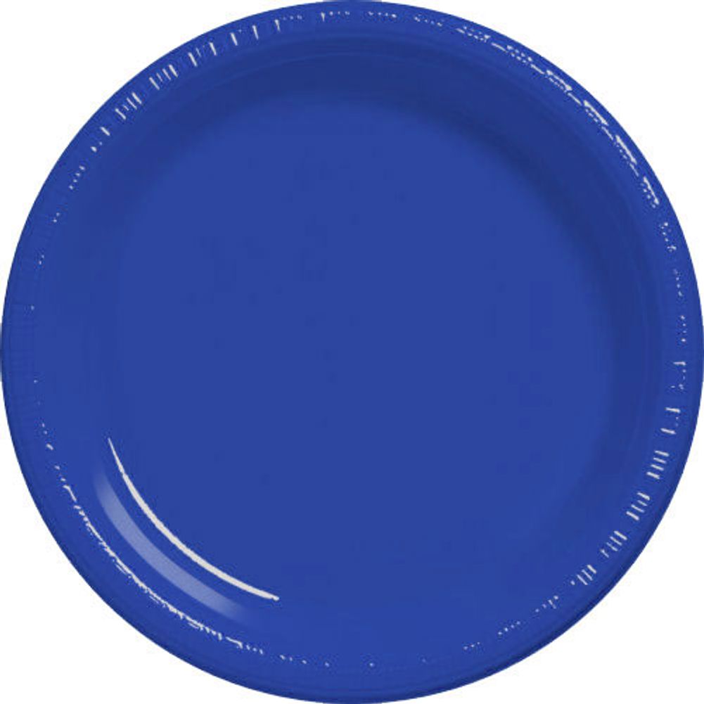 Bright Royal Blue Plastic Dessert Plates (50ct)