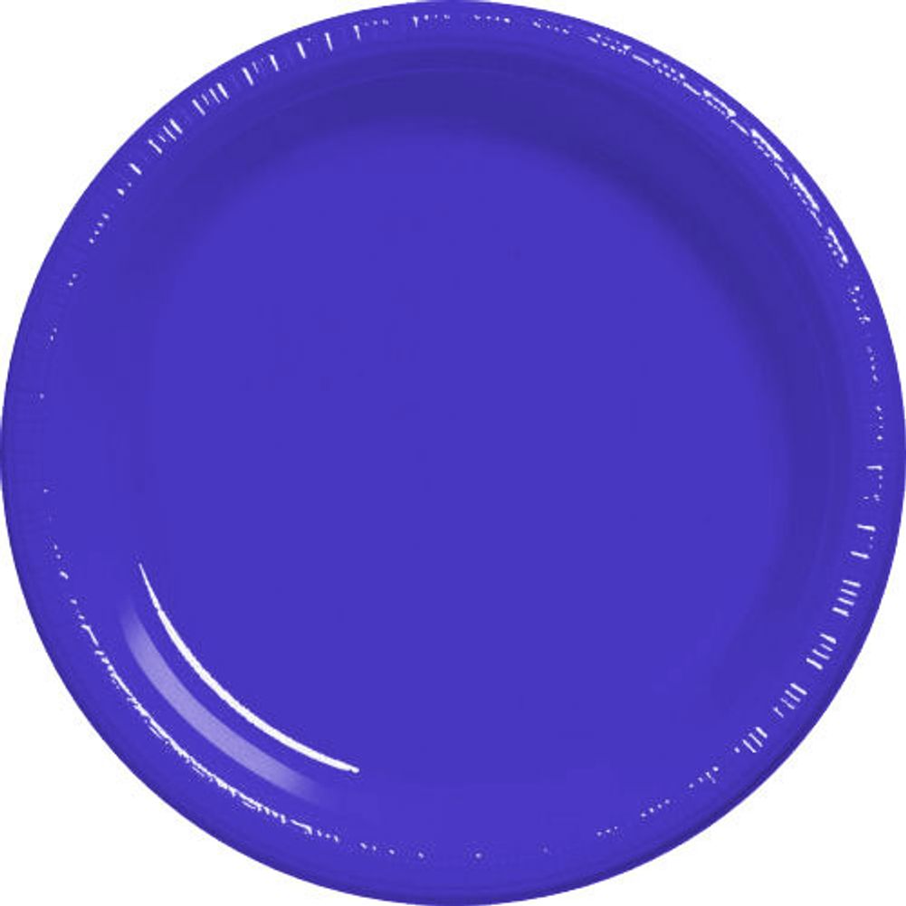 New Purple Plastic Dessert Plates (50ct)