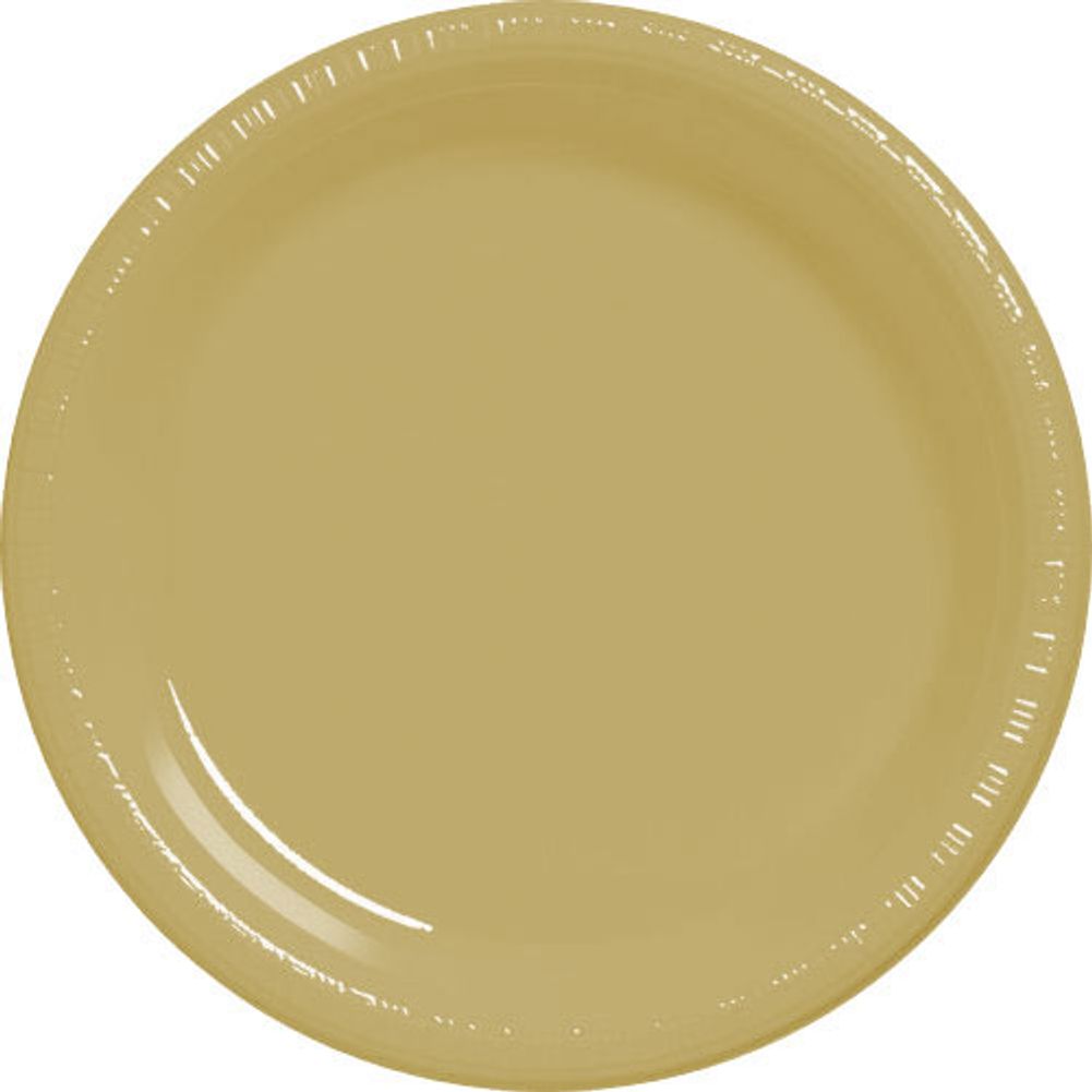 Gold Plastic Dessert Plates (50ct)