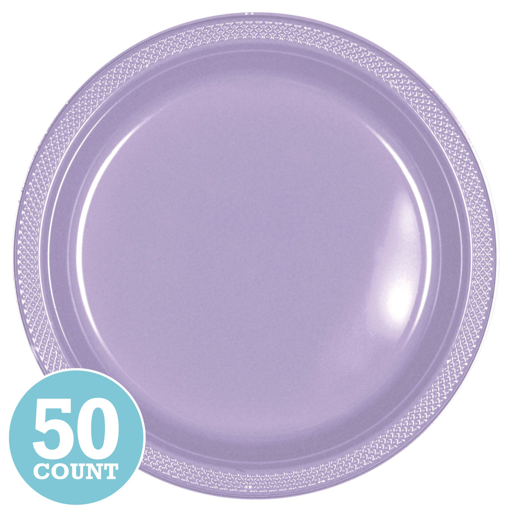 Lavender Plastic Banquet Plates (50ct)