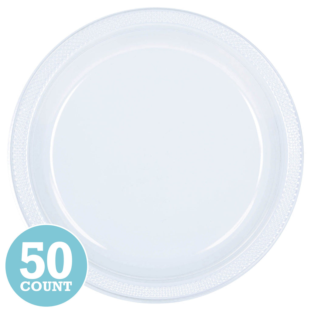 Clear Plastic Banquet Plates (50ct)