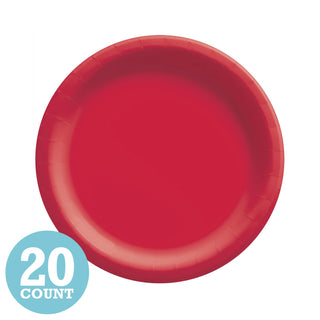Apple Red Paper Dessert Plates (20ct)