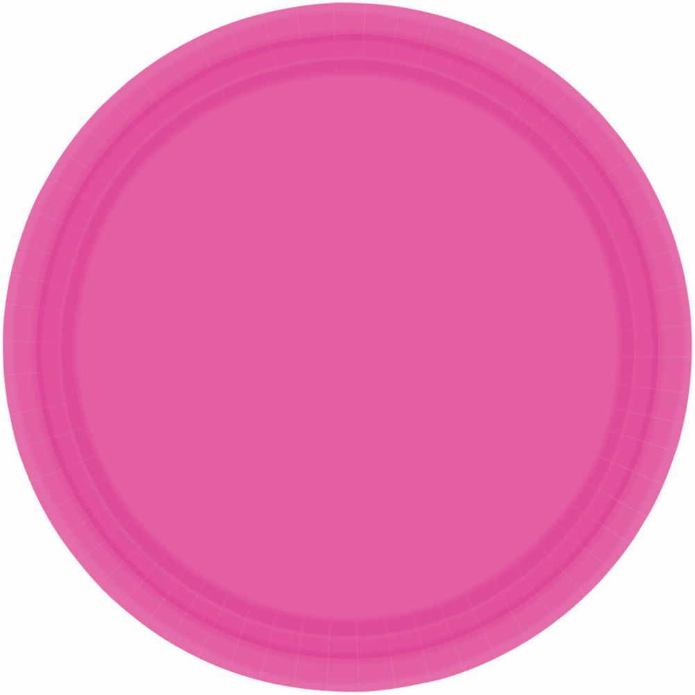 Bright Pink Paper Dessert Plates (20ct)