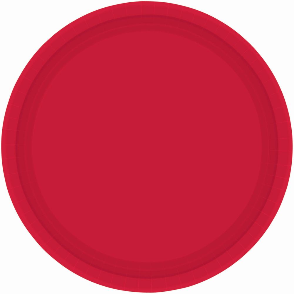 Apple Red Paper Dessert Plates (20ct)