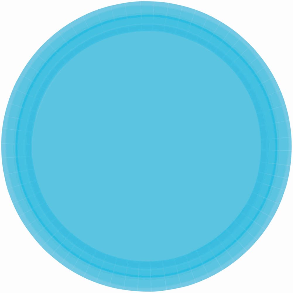 Caribbean Blue Paper Dessert Plates (20ct)