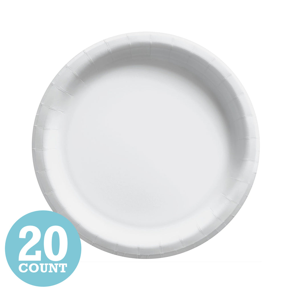 Frosty White Paper Dessert Plates (20ct)