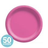 Bright Pink Paper Dessert Plates (50ct)