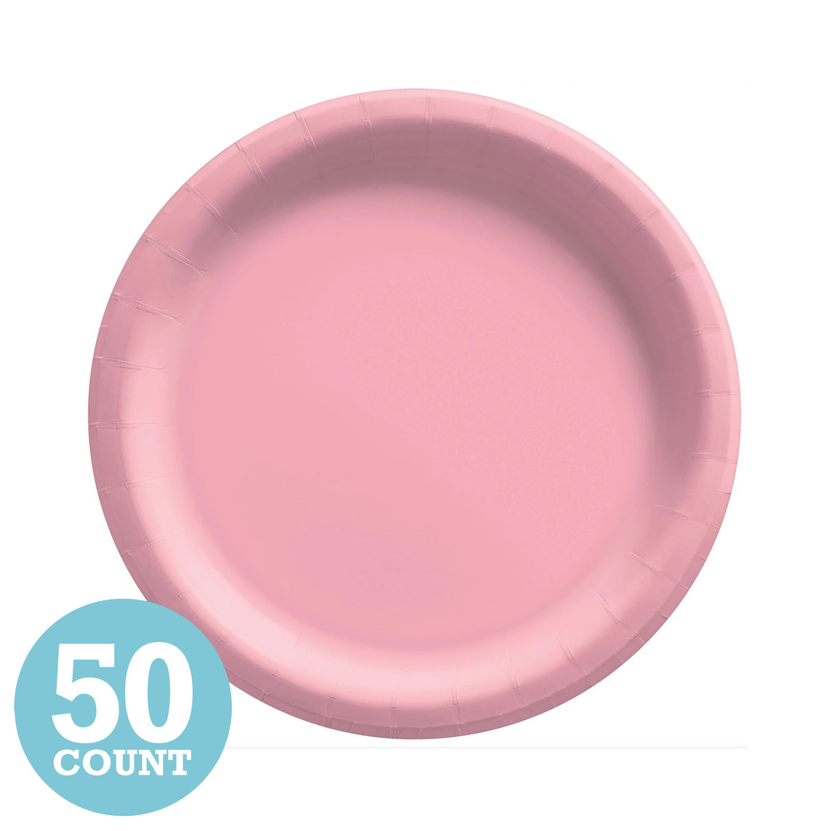 New Pink Paper Dessert Plates (50ct)