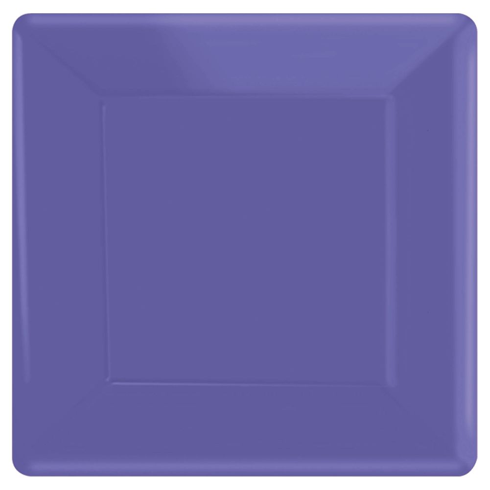 New Purple Square Paper Dessert Plates (20ct)